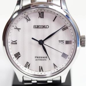 SEIKO セイコー PRESAGE プレサージュメカニカル 自動巻き 腕時計 ホワイト文字盤 4R...