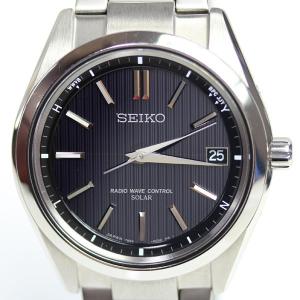 SEIKO セイコー ブライツ BRIGHTZ ソーラー電波時計 メンズ チタン SAGZ083/7B24-0BH0 黒文字盤 MT1710 中古 美品 質屋出品｜koera