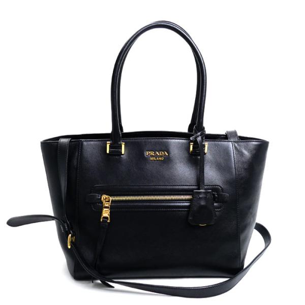 PRADA プラダ 2Wayショルダーバッグ ブラック 1BG227 レディース 中古
