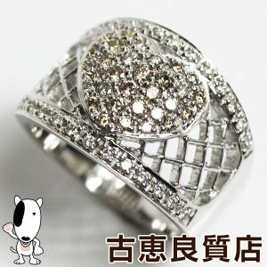 K18WG 指輪　ホワイトゴールド MR1318 中古  ダイヤ0.34ct/0.18ct 7.7gリング サイズ12号 新品仕上げ済み 質屋出品｜koera