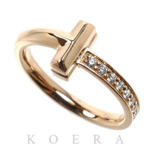 TIFFANY&Co. ティファニー K18PG ピンクゴールド Tワン ダイヤ リング・指輪 67795245 ダイヤモンド 7号 3.5g レディース 中古 美品