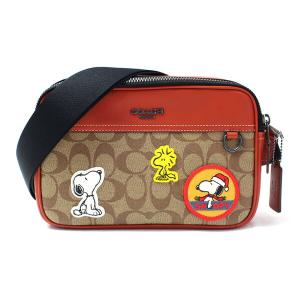 COACH コーチ COACH X PEANUTS グラハム クロスボディ・シグネチャー キャンバス・パッチ CE746 QBE7V レディース 未使用 買取品｜koera