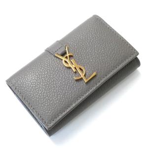 SAINT LAURENT PARIS サンローランパリ 4連 キーケース グレー 693749 B680J 1202 レディース 中古 美品｜koera