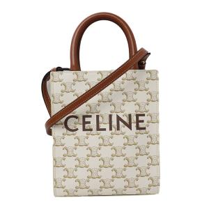 CELINE セリーヌ ミニ バーティカル 2Wayショルダーバッグ ホワイト 194372BZK.01BC レディース 中古 美品｜koera