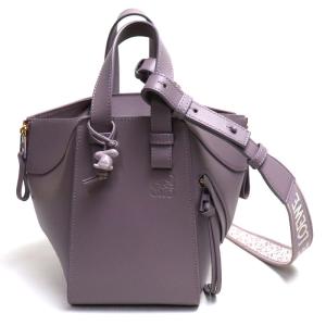 LOEWE ロエベ ハンモック コンパクト 2Wayショルダーバッグ ペールオーバジーングレーズ(パープル系) A538H13X07 レディース 中古 美品｜koera