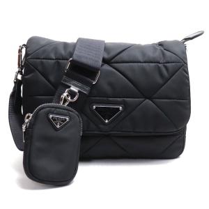 PRADA プラダ パデッドRe-Nylon  ショルダーバッグ ブラック 1BD290 RDJN F0002 レディース 中古 美品｜koera