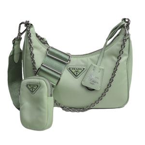 PRADA プラダ Re Edition テスート ショルダーバッグ ACQUA 1BH204  ライトグリーン系 レディース 中古 美品｜koera