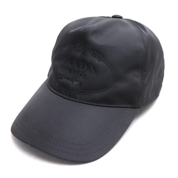 PRADA プラダ Re-Nylon ベースボールキャップ キャップ ブラック 1HC179 2DM...