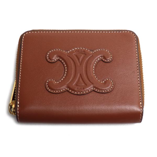 CELINE セリーヌ キュイル トリオンフ コインケース タン 10K533DR8.04LU レデ...