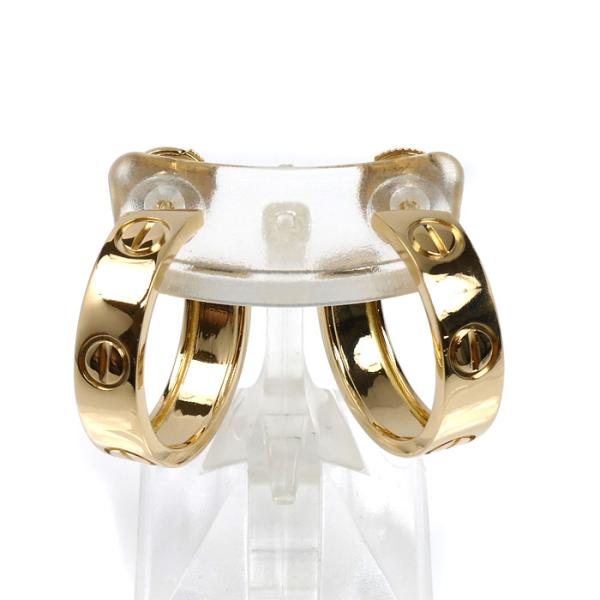 CARTIER カルティエ K18YG イエローゴールド ラブ  ピアス 8.5g レディース 中古...