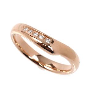 TIFFANY&Co. ティファニー K18PG オープンハートバンド ダイヤリング リング・指輪 ダイヤモンド 9号 3.0g レディース 中古 美品