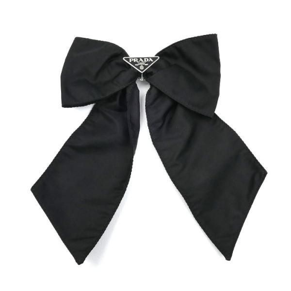 PRADA プラダ リサイクルポリアミド トライアングルロゴ バレッタ 1IF163_2DMI_F0...