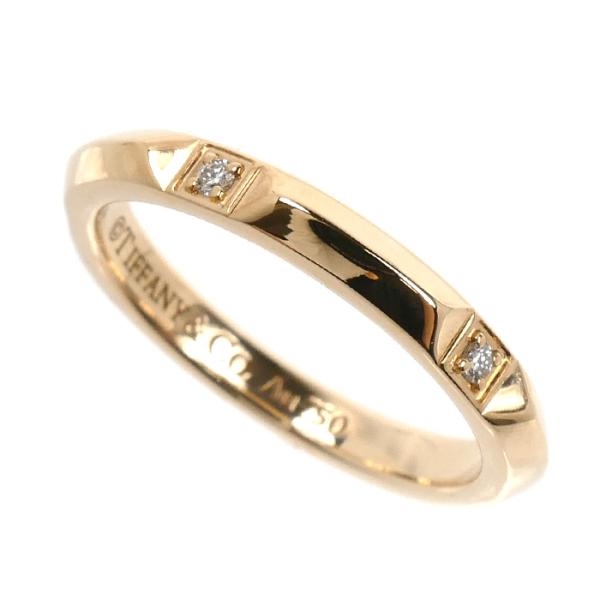 TIFFANY&amp;Co. ティファニー K18PG ピンクゴールド トゥルーバンド ダイヤ リング・指...