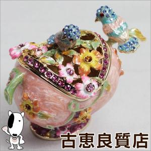 新品/未使用品/フラワーバード 348-2 ピンク ジュエリーケース 宝石箱/買取品/質屋出店/あすつく｜koera