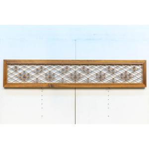 古福庵【EZ2356 1枚 組子模様の可愛らしいデザインが華やかな欄間】和