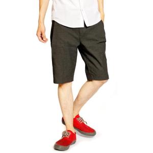 AS SUPER SONIC 日本製 国産 ストライプ ショートパンツ スラックス メンズ チャコー...