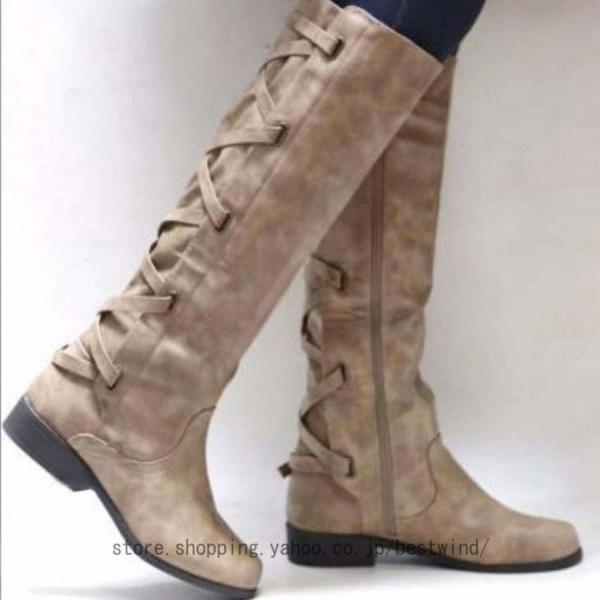 ハイヒール先のとがったウェスタンカウボーイブーツレトロブーツ女性の靴秋と冬スタックロングナイトブーツ...