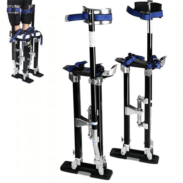 アルミ合金竹馬 大人のリフティング三脚高足伸縮性乾式壁竹馬室内装飾ステージパフォーマンス 塗られた石...