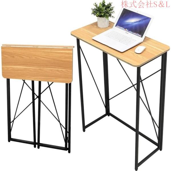 折りたたみデスク スタンディングデスク 株式会社S＆L 幅80x奥行40x高さ110cm PCデスク...
