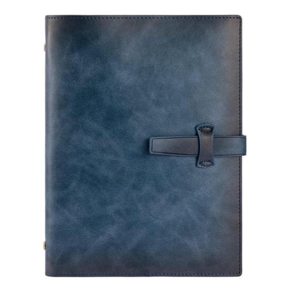 システム手帳 A5 本革 6穴リング ビジネス手帳 メモ帳ノート ポッケト収納 スケジュール帳 オフ...