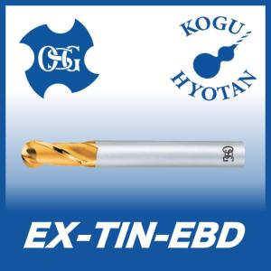 定形外可】OSG EX-TIN-EBD R4x8 ハイスエンドミル 2刃 TiNコート 在庫