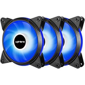 Novonest 120mm 冷却LEDファン PCケース用 静音タイプ 25mm厚 1200rpm±10% 青い3本