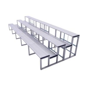 三和体育 折リタタミ式 アルミ製観覧席 3段5連セット 学校 体育用品 送料無料  S-7011
