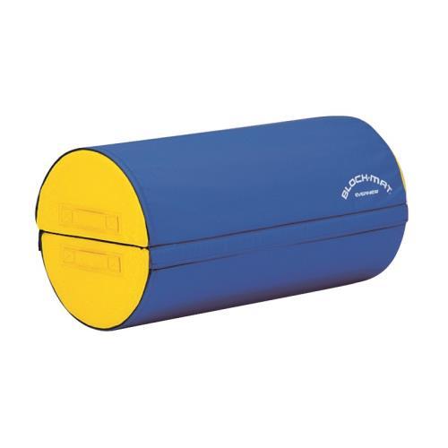 エバニュー EVERNEW ブロック マット 半円 直径40×長さ80cm 青 黄 1組 すべり止付...