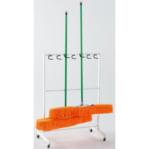エバニュー EVERNEW モップ掛台 CT3 長さ80×幅50×高さ120cm 白 7本掛 日本製...