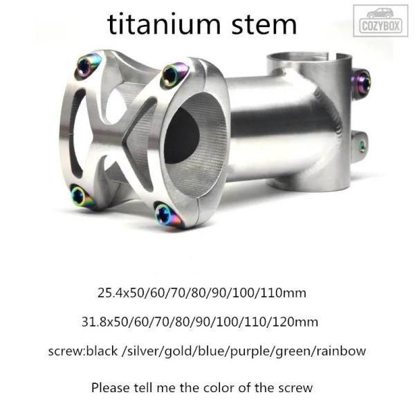並行輸入品 自転車ヘッドステム チタン 25.4x50/60/70/80/90/100/110/12...
