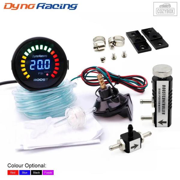 並行輸入品 DYNORACING 2インチ52MM 車用デジタル 20 LED ターボブーストゲージ...