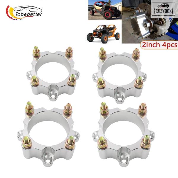 並行輸入品 2インチATVホイールスペーサー2ペア4/137ボルトと12MMスタッド付き全モデル対応...