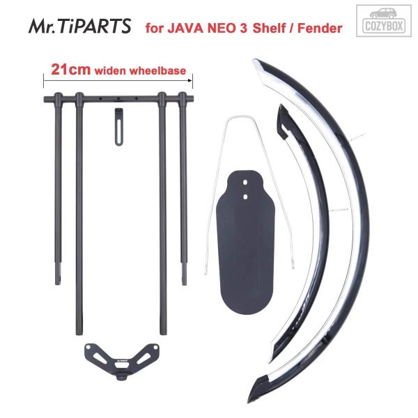 並行輸入品 MR.TIPARTS シェルフ 合金 CNC リアラック 16インチ 20インチ ワイド...