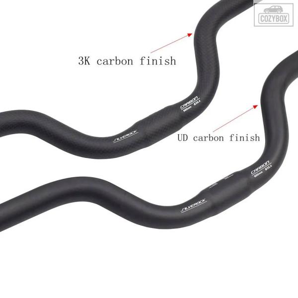 並行輸入品 SILVEROCK カーボン Mタイプ ハンドルバーミッドライズバー25.4MM X 6...