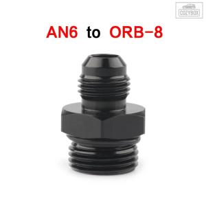 並行輸入品 ORB-8 Oリングボス AN8 8ANAN6 6ANオスアダプターフィッティング ブラック 6061-T6アルミ 仕様AN6ORB8