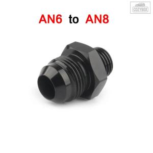 並行輸入品 ORB-6 Oリングボス AN6 6ANAN8 8ANオスアダプターフィッティング ブラック 6061-T6アルミ 仕様AN8ORB6