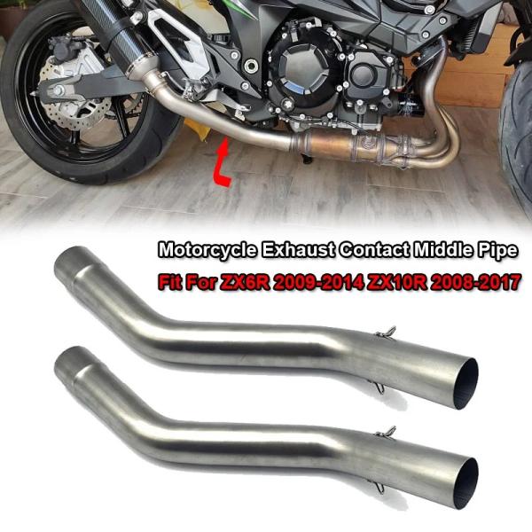 並行輸入品 ZX-6R ZX6R  2009-2014 オートバイ排気コンタクトミドルパイプコネクタ...