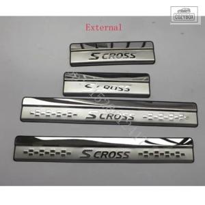 並行輸入品 スズキ SX4 S-CROSS SCROSS S CROSS 2011 2012 2013-2016 ドアシルスカッフプレート プロテクター ガード カー