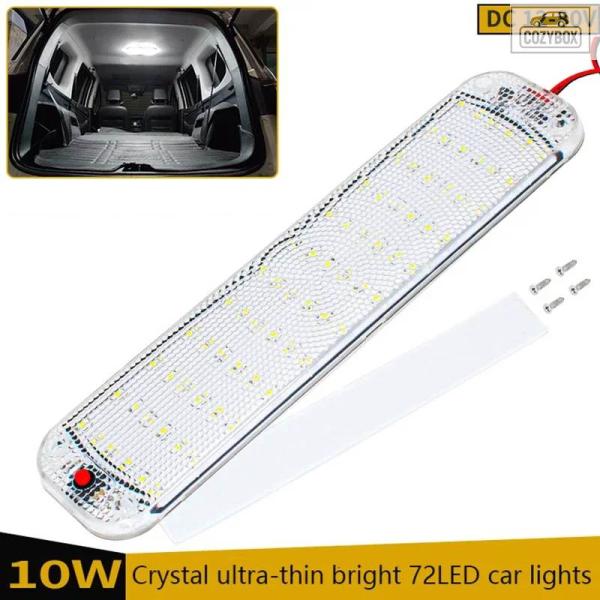 並行輸入品 12V-80V 72LED 車内 ライトバー ストリップライト スイッチ付き LED 車...