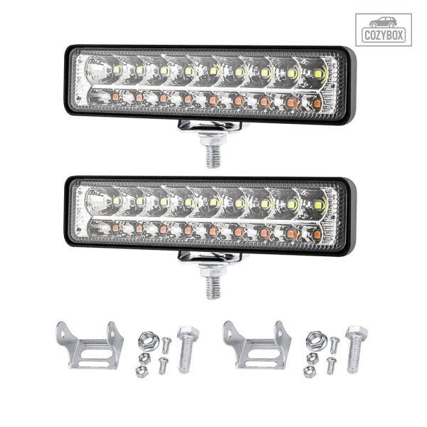 並行輸入品 車用 デイタイムランニングライトホワイトイエロー デイタイムランニングライト LEDワー...