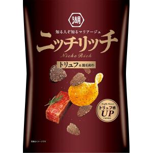 賞味期限2022.12 湖池屋 ニッチリッチ トリュフ&黒毛和牛 75g×12袋