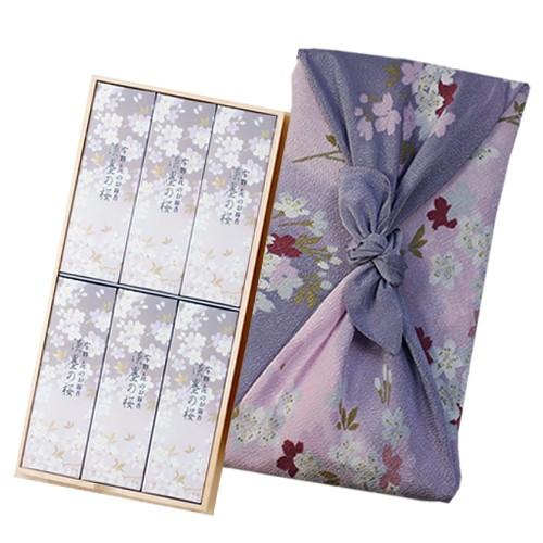 線香　ギフト　贈答用　お供え　お盆　新盆見舞い　喪中見舞い　日本香堂　新・淡墨の桜　桐箱サック6入　...