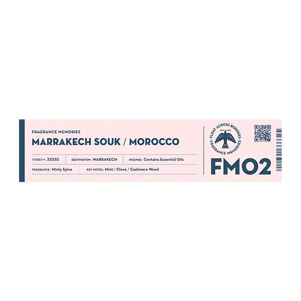お香　インセンス　「フレグランスメモリーズ　MARRAKECH SOUK」モロッコ・マラケシュ