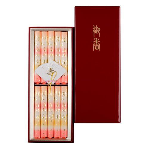 線香　ギフト　贈答用　慶事　日本香堂「高砂　＜雅＞　( みやび )　樹脂塗箱短10入」