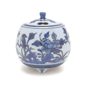 香炉 「ヒワ草文 九谷焼」 : 線香・お香の日本香堂香ぎゃらりぃ - 通販