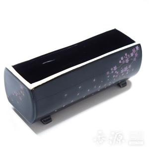 瀬戸焼 長香炉 夜桜（黒） 香源 お香 線香 数珠 香木 専門店