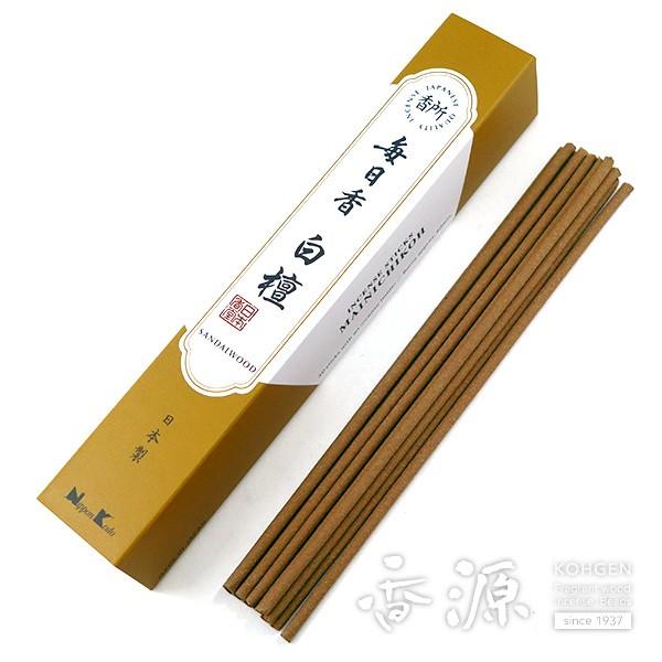 お香 日本香堂 香所 毎日香 白檀 サンダルウッド 香り スティック 30本入 香立て付き 香源 お...