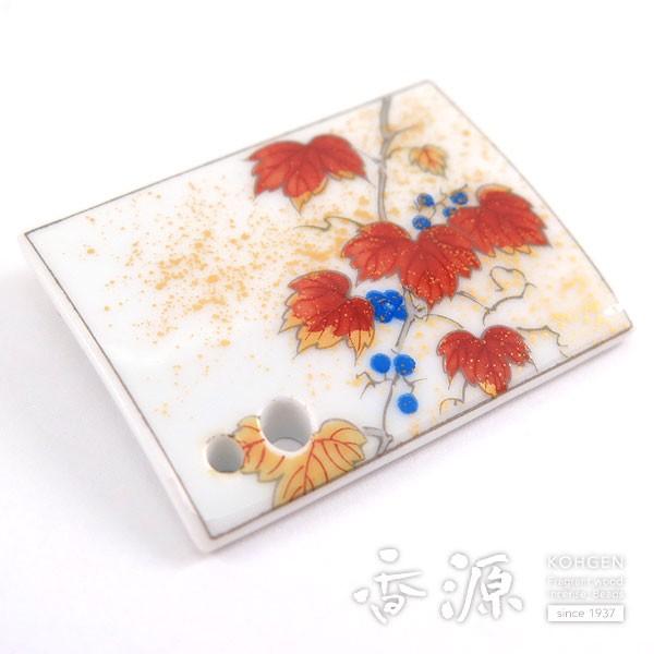 お香立て おしゃれ 陶器 松栄堂 京都 四季の香立て 紅葉月 つる草 アロマ 日本製 香源 お香 線...