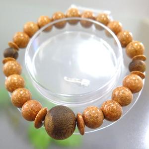 天竺菩提樹 9mm玉 ブレスレット 緑油伽羅仕立...の商品画像