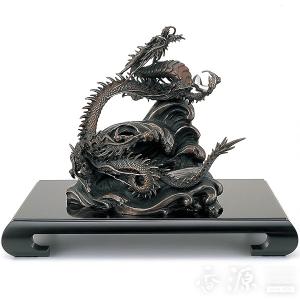 時代金工美術 銘あり 龍 水晶玉付 置物 床置 Amazon.co.jp: 時代金工美術 正山銘銅造「龍」水晶玉付 高19.5cm 玉径